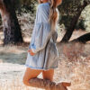 Denim Dream Long Sleeve Boho Dress