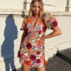 EnchantBloom Elegance Boho Mini Dress – Spirit & Rebel