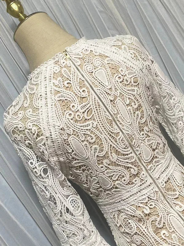 Flowing Lace Boho Gown Dress