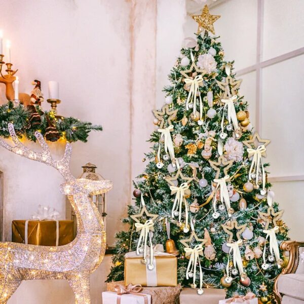 Boho Merry Christmas Tree Ornaments