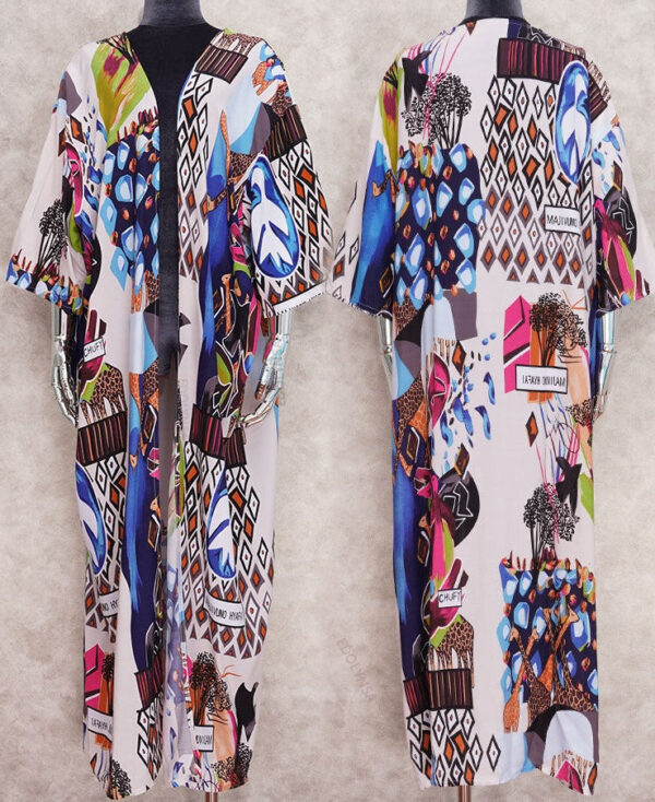 S4dbec29f15d441a19dc368554c01e619n Wanderlust Boho Half Sleeve Kimono Beach Cover Up