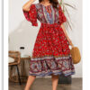 Free Flow Red Plus Size Boho Midi Dress – Spirit & Rebel