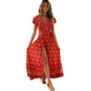 S5350517335bd48e6a2defe79990780e78 Bohemian Breeze Plunge V-neck Maxi Dress