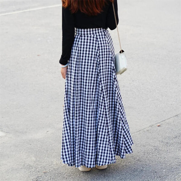 Farmhouse Rustic Plaid Boho Maxi Skirt – Spirit & Rebel