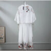 Free Your Mind Embroidered Boho Skirt and Top 2 Piece Set