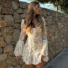 S5c52e75eb7824673a64b4b5d24fc4987E Bella Boho Lace Flared Sleeves Mini Dress White – Spirit & Rebel