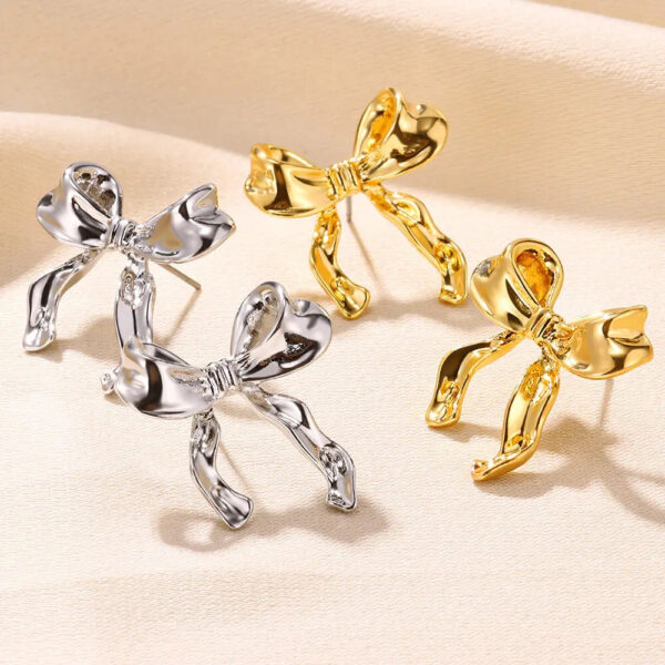 S5c6893f919154a31a71a2d597470dc2ee Boho Bow Gold Color Earrings – Spirit & Rebel