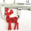 Festive Delight: 10-Piece White & Red Wooden Christmas Boho Ornaments Set – Spirit & Rebel