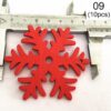 Festive Delight: 10-Piece White & Red Wooden Christmas Boho Ornaments Set – Spirit & Rebel