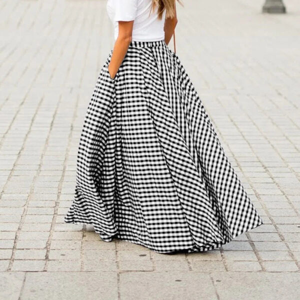 Farmhouse Rustic Plaid Boho Maxi Skirt – Spirit & Rebel