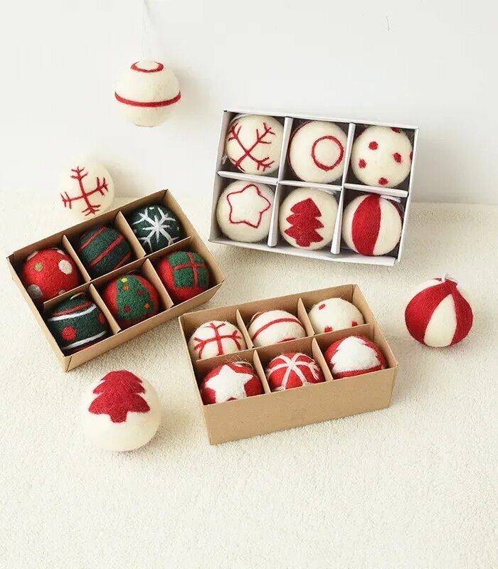 S731808e42285480ea93dbaa514fbc309t Amazing Wool Felt Christmas Decorations Set