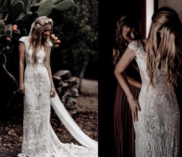 Boho Mermaid Dreams Wedding Dress