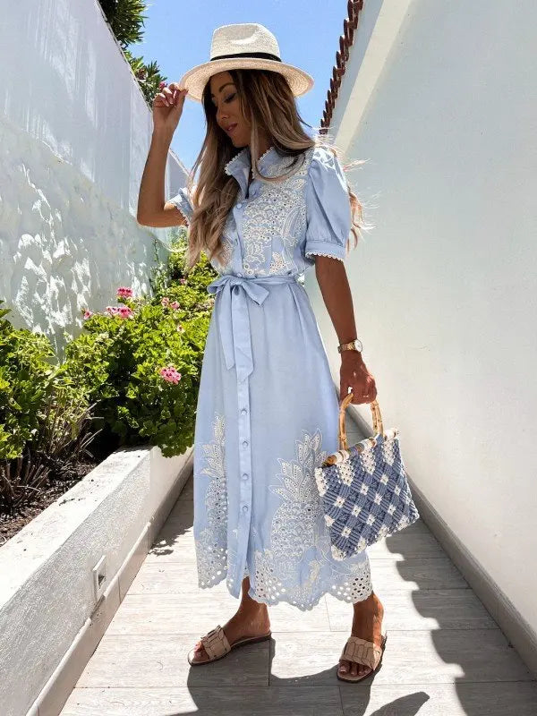 S76003cbdda2b40839f9c6fe776e04386K Farmhouse Beauty: Flowy Boho Lace & Embroidery Dress
