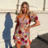 EnchantBloom Elegance Boho Mini Dress – Spirit & Rebel