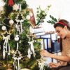 Boho Merry Christmas Tree Ornaments
