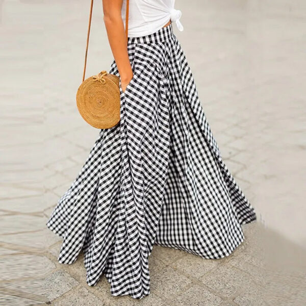 Farmhouse Rustic Plaid Boho Maxi Skirt – Spirit & Rebel