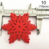 Festive Delight: 10-Piece White & Red Wooden Christmas Boho Ornaments Set – Spirit & Rebel