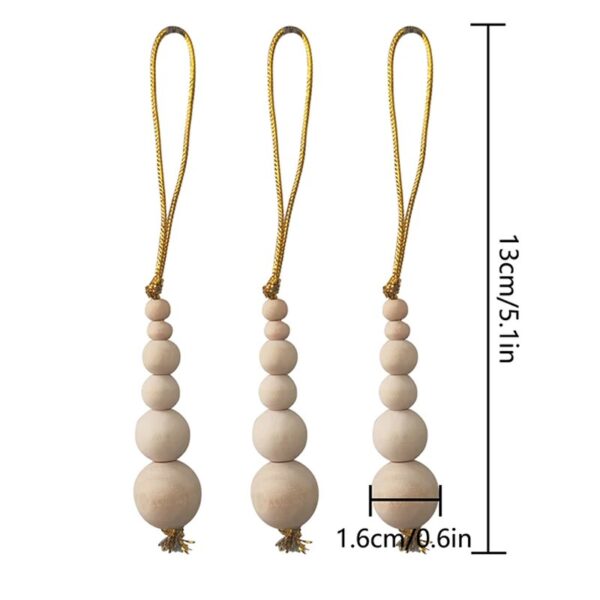 S8aef3663e3d24143b29f45ce83b816d3C Bohemian Wooden Bead Pendant Christmas Decorations