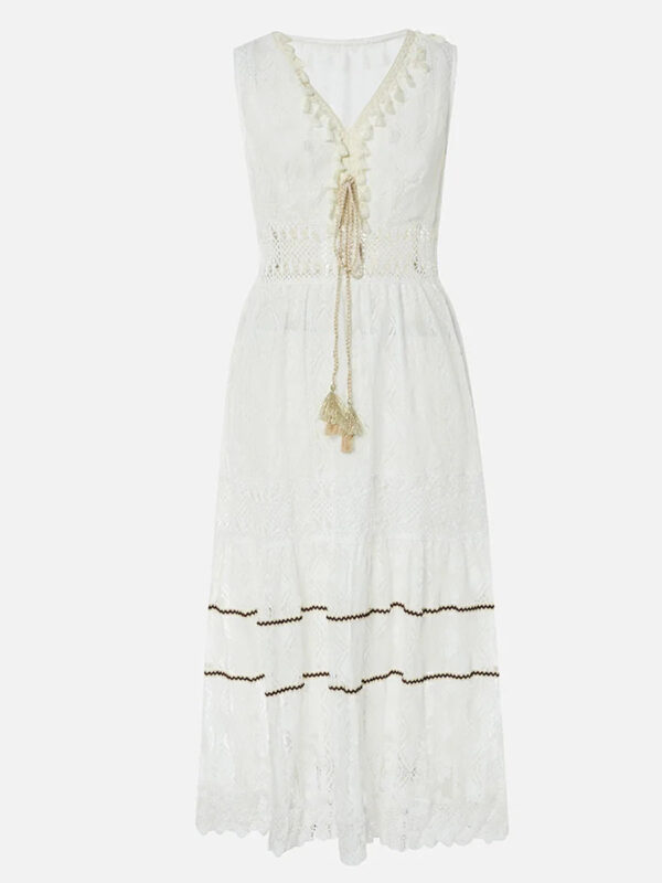 S8e54a52ddc9744d69ffb930f19e58107Q White Lace Fairytale Boho Maxi Dress