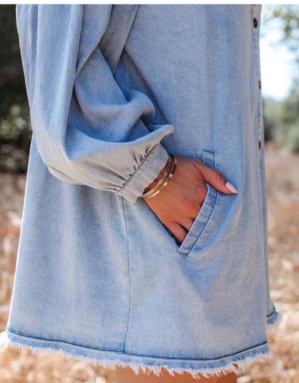 Denim Dream Long Sleeve Boho Dress