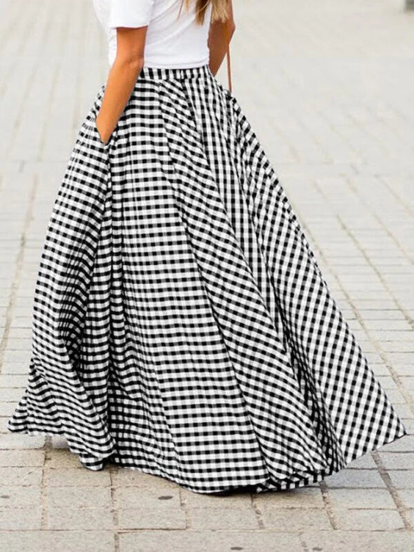 Farmhouse Rustic Plaid Boho Maxi Skirt – Spirit & Rebel