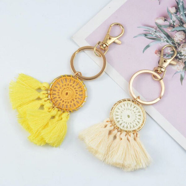 Boho Tassel Bag Charm Key Chain