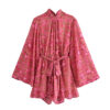 S96009019905d43b4838057e85946abf84 Sweet Evenings Open Back Boho Playsuit Romper Pink – Spirit & Rebel