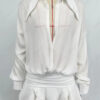 Spirit and Rebel Chiffon Boho Mini Shirt Dress