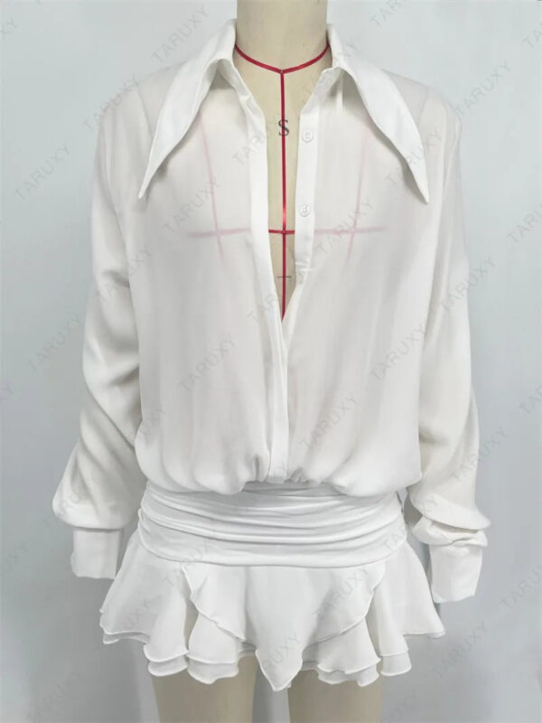 Spirit and Rebel Chiffon Boho Mini Shirt Dress