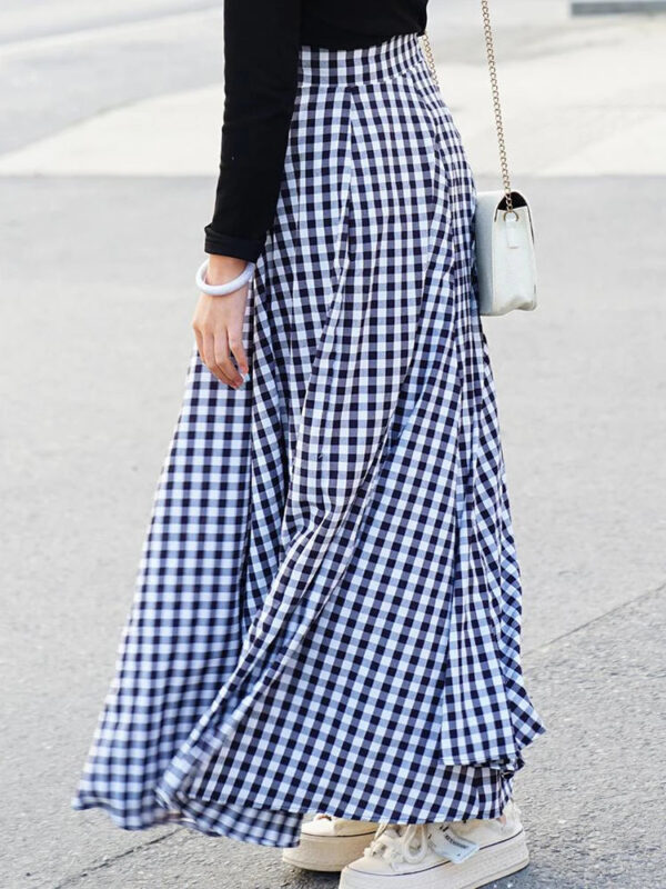 Farmhouse Rustic Plaid Boho Maxi Skirt – Spirit & Rebel