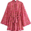 S9b3e6f32bb8340a286dbbacb471907c63 Sweet Evenings Open Back Boho Playsuit Romper Pink – Spirit & Rebel