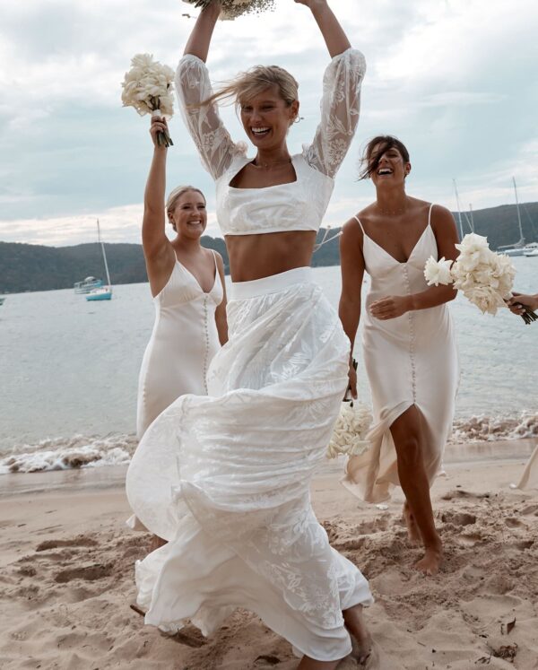 Lunar Love Two Piece Bohemian Open Back Boho Wedding Dress