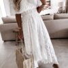 Sa1a2e245f48b46a8bbea4149f85c651a3 Nomad Off-Shoulder White Boho Dress
