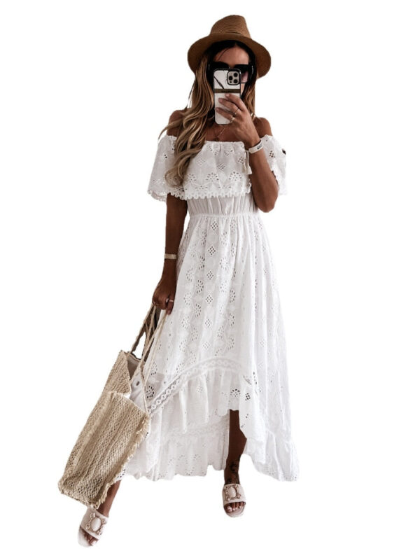 Sa22a9fb8399d455c86b249bbcfac8df0Y Nomad Off-Shoulder White Boho Dress