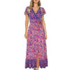 Sa8c6df2c6e4d472980f9f37facb58d4e3 Bohemian Breeze Plunge V-neck Maxi Dress