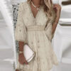 Sun-Kissed Lace Dream Boho Mini Dress