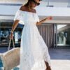 Sad8473ca671d4a6f974b3d591715393bS Nomad Off-Shoulder White Boho Dress