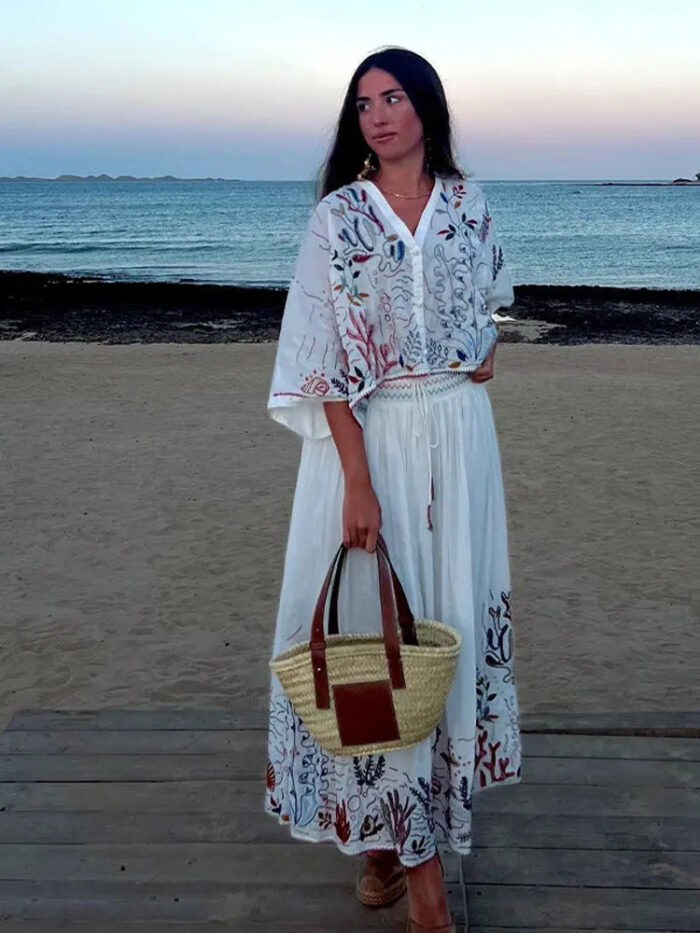 Sb19c864a48c347a89638e91b5f922cf7j Free Your Mind Embroidered Boho Skirt and Top 2 Piece Set