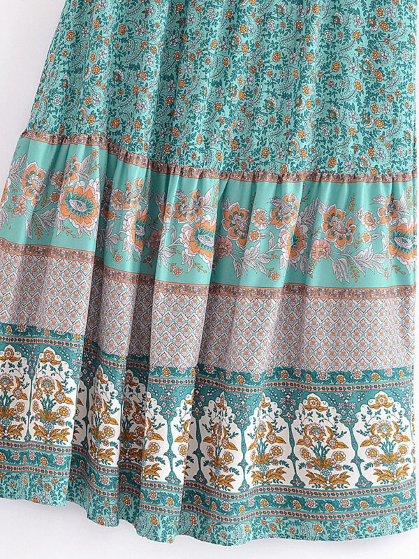 Happy Boho Elastic Waist A-Line Skirt Green – Spirit & Rebel