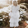 Flowing Lace Boho Gown Dress
