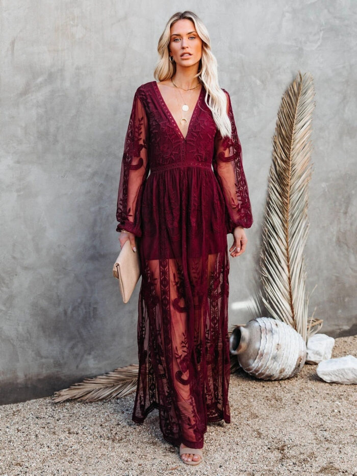 Mystical Moonlight Lace Boho Maxi Dress – Spirit & Rebel