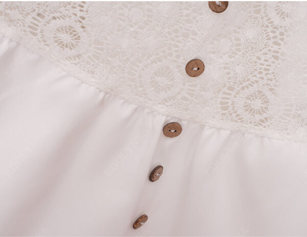 Spirit and Rebel White Lace Boho Tunic Beach Cover up Dress