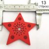 Festive Delight: 10-Piece White & Red Wooden Christmas Boho Ornaments Set – Spirit & Rebel