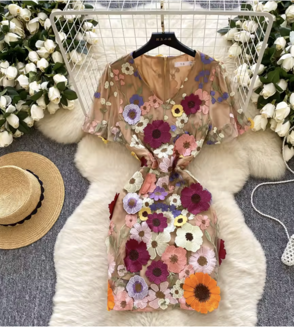 EnchantBloom Elegance Boho Mini Dress – Spirit & Rebel