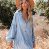 Denim Dream Long Sleeve Boho Dress