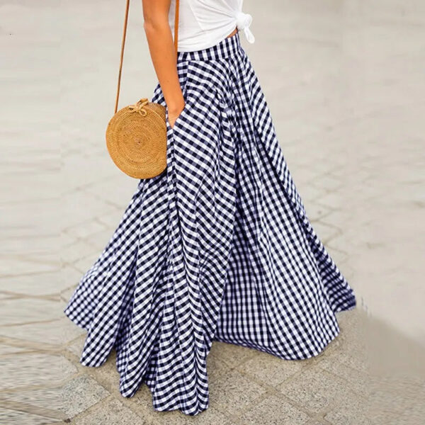 Farmhouse Rustic Plaid Boho Maxi Skirt – Spirit & Rebel