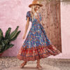 Sd8fb60c5c2624d23933af35d294e81fca Meadow Dreamer Floral Print Boho Plunge Maxi Dress – Spirit & Rebel