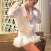 Spirit and Rebel Chiffon Boho Mini Shirt Dress