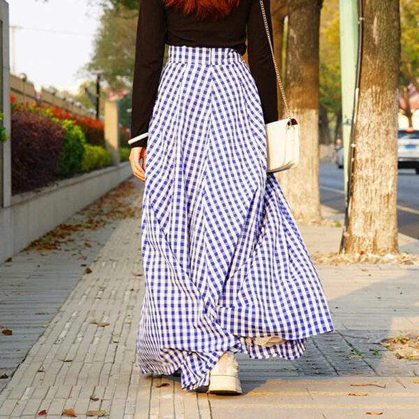 Farmhouse Rustic Plaid Boho Maxi Skirt – Spirit & Rebel