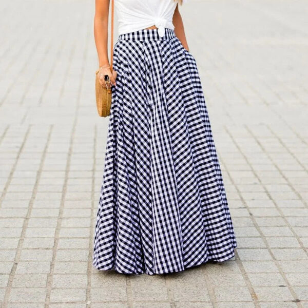 Farmhouse Rustic Plaid Boho Maxi Skirt – Spirit & Rebel